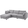 NicBex Modern 113" Sectional Sofa Modular L Shape Sofa Couch with Removable Ottoman for Living Room Apartment - 4 of 4