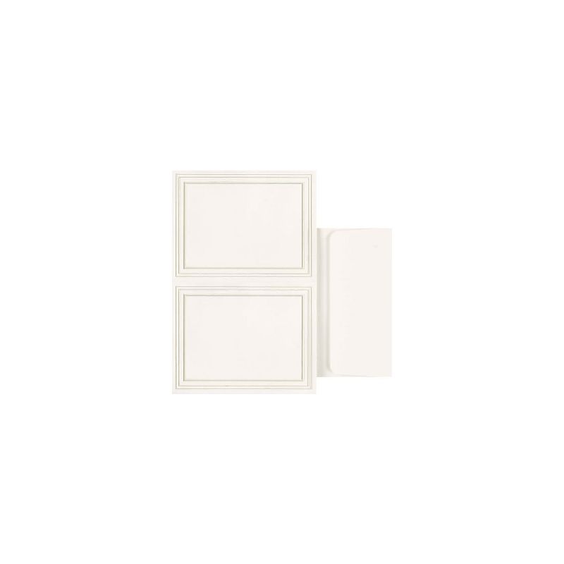 Great Papers Triple Pearl Embossed Border Ivory 2-up Postcards with Envelopes 50/Pack 20104062, 1 of 2