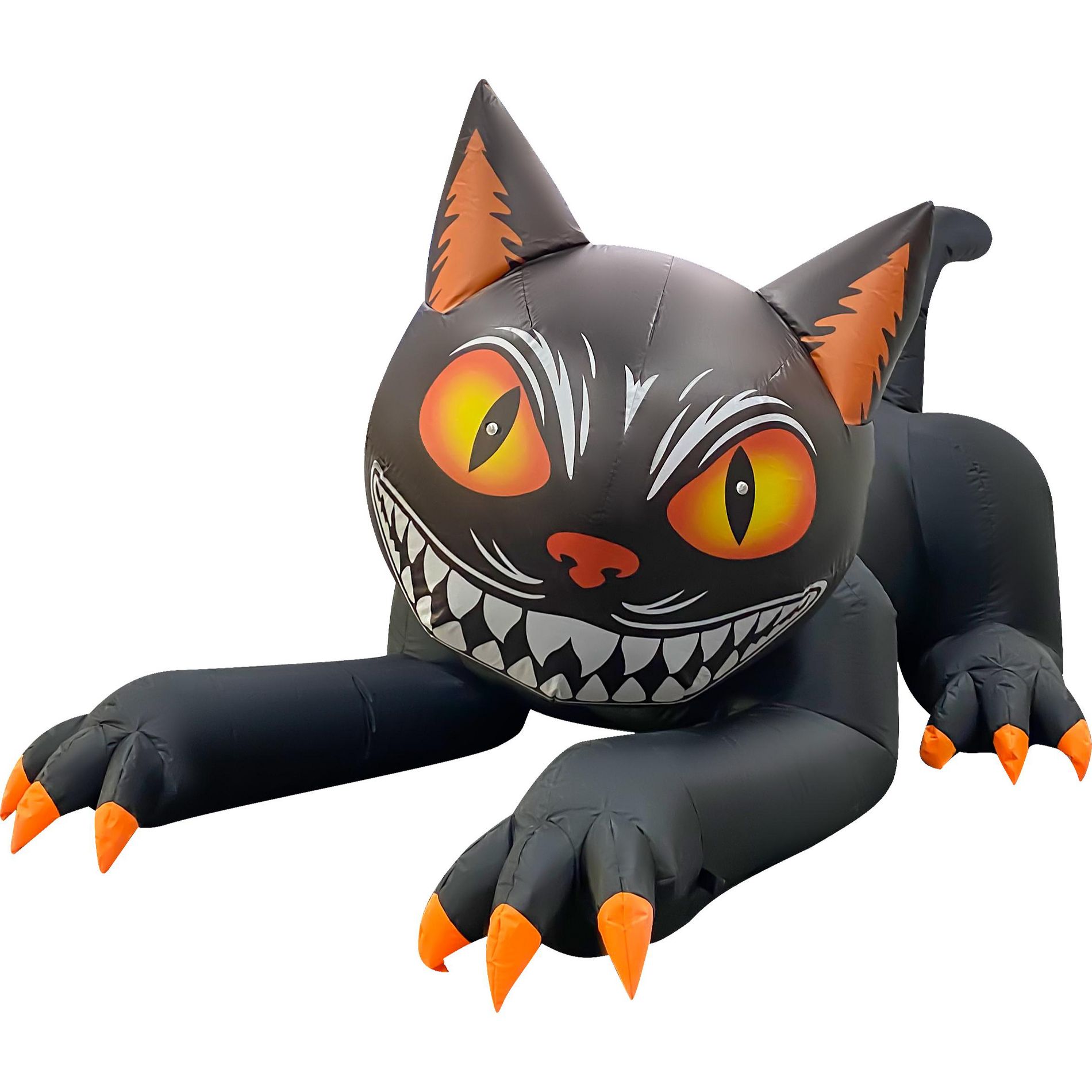 GOOSH 7.4ft Animated Light-Up Inflatable Black Cat Halloween Yard Decoration