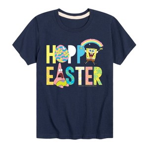 Boys' - SpongeBob Squarepants - Hoppy Easter Icons Short Sleeve Graphic T-Shirt - 1 of 4