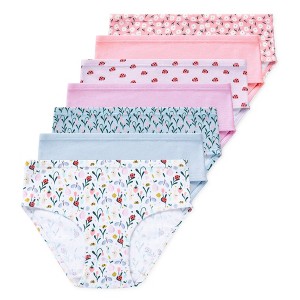 Lucky & Me Gracie Girls Organic Cotton Briefs Multiple Colors Multiple Sizes (7-Pack) - 1 of 4