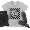 The Juniper Shop SmileyWorld Checkered Lightning Distressed Youth Short Sleeve Tee - 2 of 4