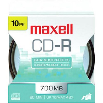 Maxell CDR700 10pk Hanging Mini Spindle