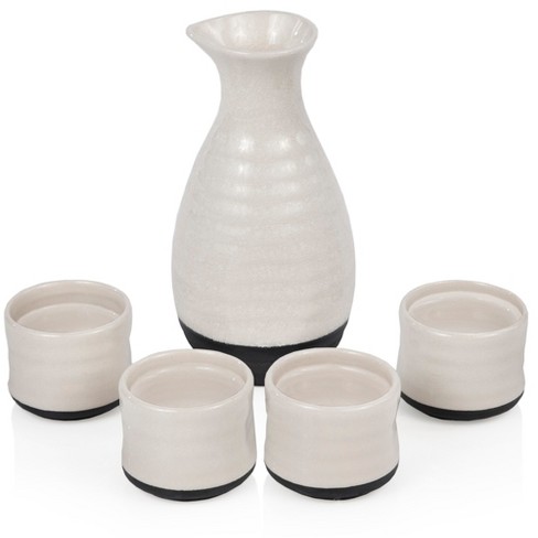 Japanese Sake Set Heat-Resistant Ceramic Sake Set Includes 1 Tokkuri