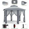 13x13 Pop Up Gazebo Outdoor Hexagonal Canopy Tent with Mosquito Netting Sides Instant Patio Canopy Shelter for Patios, Garden, Parties, Backyard - 4 of 4