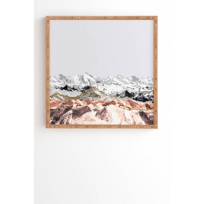 Iveta Abolina Pastel Mountains Bamboo Framed Wall Art - Deny Designs