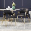 Set of 2 Gazo Modern Dining Chair Black - Christopher Knight Home: Faux Leather Upholstery, Iron Frame, 250lb Capacity - 2 of 4
