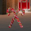 Northlight Lighted Sisal Double Candy Cane Christmas Outdoor Decoration - 26" - Clear Lights - 2 of 3