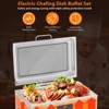 Electric Chafing Dish, 9 QT Full Size Touch Screen Chafing Dishes for Buffet Roll Top Set Food Servers and Warmer with Glass Lid for Catering, Partie - 4 of 4