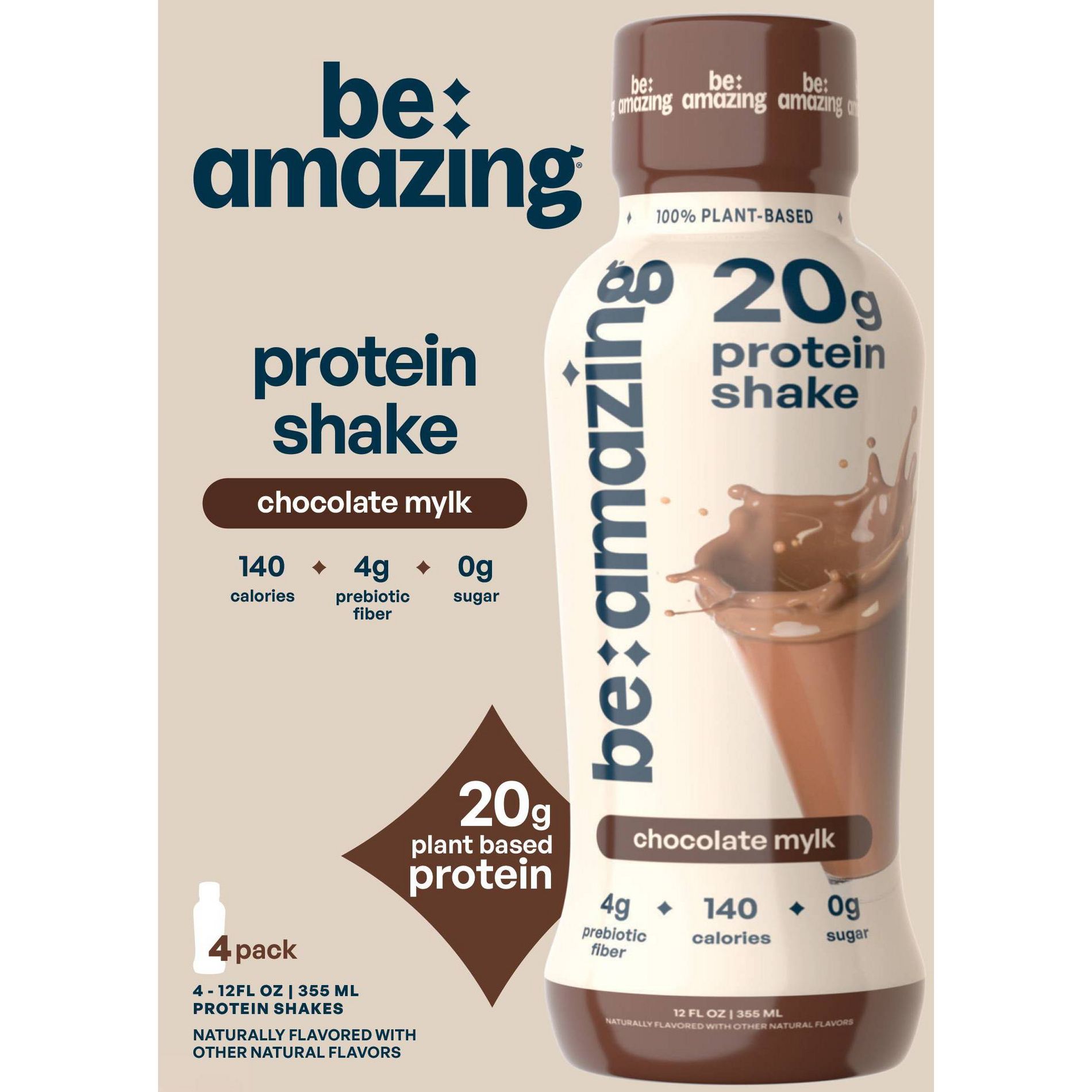 Be Amazing Chocolate Vegan Ready To Drink Protein Shake - 4pk/12floz
