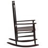 vidaXL Rocking Chair with Curved Seat Brown Poplar Wood - 3 of 4
