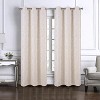 RT Designers Collection Liana Jacquard Grommet Curtain Panel Pair 36" x 84" Beige - 2 of 4