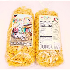 Muhlen Farm Kids Pasta Organic 500g - Nutritious Whole Grain Pasta Shapes For Children's Meals - USDA-Certified Organic Spagh - 1 of 1