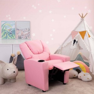 Home Imports Emporium Kids Recliner Chair with Footrest & Cupholders - 1 of 4