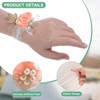 Unique Bargains Wrist Corsage Artificial Flower Elastic Band Fabric Wrist Corsage Bracelet - 2 of 4