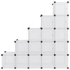 vidaXL Storage Cube Organizer with 15 Cubes and Doors Transparent PP - 3 of 4
