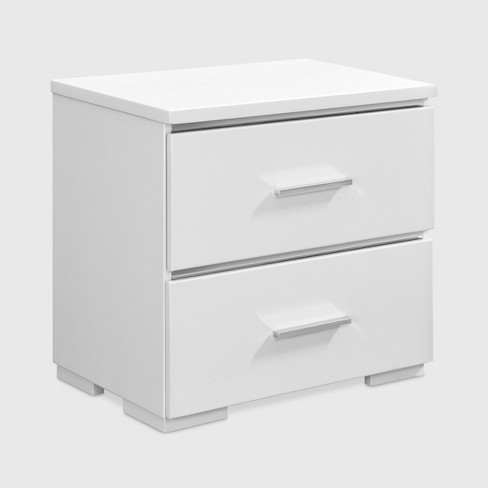 Belmont 2 Drawer Nightstand White - Finch: Contemporary Style ...