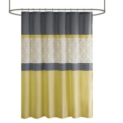LunaLulinlk Embroidered and Pieced Shower Curtain