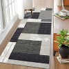 Non-Slip Washable Rugs, Low Pile Ultra-Thin Geometric Rug, Contemporary Boxes Print Color-Blocked Soft Carpet for Living Room Bedroom Home Office - 3 of 4