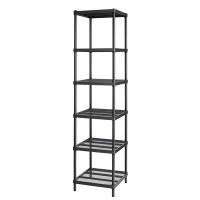 44.75 Xtra Storage 4 Tier Folding Metal Shelf Black - Breighton Home