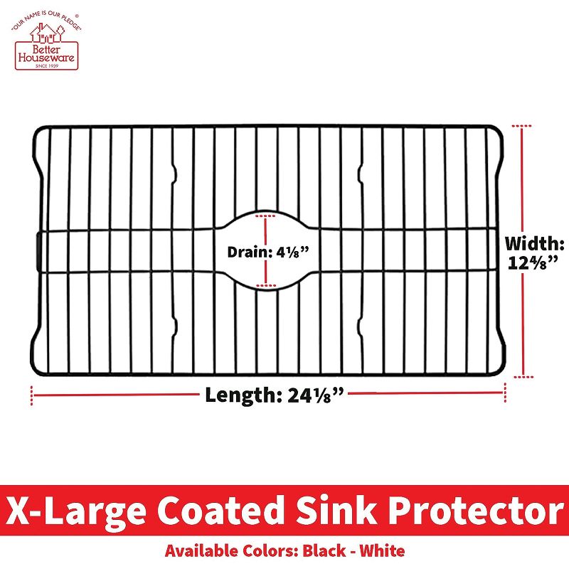 Better Houseware Extra-Large Coated Steel Sink Protector, 4 of 7