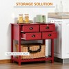 Coffee Bar Cabinet, Sideboard Buffet Cabinet, Kitchen Cabinet with 4 Drawers and Slatted Bottom Shelf for Kitchen, Living Room - 4 of 4