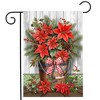 Briarwood Lane Winter Christmas Garden Flag 12x18 For Outdoor Poinsettia Pail For Christmas Garden Flag Flags For Outside - 2 of 4