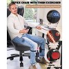 Big and Tall Executive Office Chair PU Leather with Lumbar Support and Built-in Leg Exerciser for Heavy Adults -3irtyhousy - 2 of 4