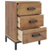 vidaXL Nightstand Bedside End Side Table with Drawer Furniture Solid Wood Pine - Brown 15.7" x 11.8" x 21.7" 1 - 4 of 4