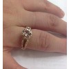 Pompeii3 1.65CT Morganite & Diamond Split Shank Halo Ring 14K Rose Gold - 3 of 4