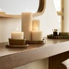 3ct Unscented 3x3/3x6/3x8 Ribbed Pillar Candles - Hearth & Hand™ with Magnolia - image 2 of 3