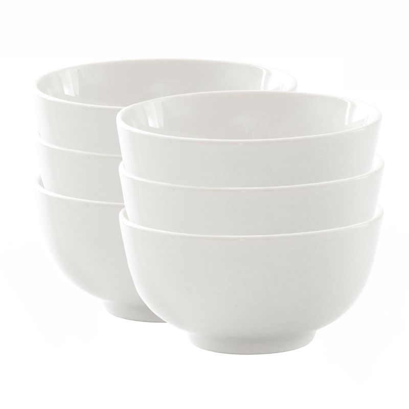 Gibson Our Table Simply White 6 Piece 5 Inch Porcelain Cereal Bowls, 1 of 6