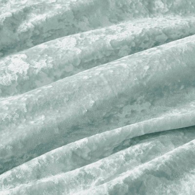 Intelligent Design Full/Queen Arabella Crushed Velvet Faux Shearling Reversible Comforter Set Aqua: Hypoallergenic Teen Bedding Set — фото 6