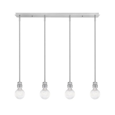 Toltec Lighting Edge 4 - Light Chandelier in  Brushed Nickel