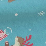 otters in snow