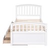 NicBex Twin Size Platform Bed Frame with Headboard and 6 Drawers for Kids,Solid Wood Slats Support,No Box Spring Needed,Easy Assembly,White - 4 of 4