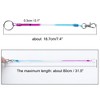 Unique Bargains Tri Colors Plastic Spiral Spring Coiled Lanyard Lobster Clasp Clip Key Ring Chain 5.5" x 0.1" 1 Pc - 2 of 4