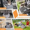 Hooseng Dog Car Seats, Washable Dog Booster Seat for Car with Clip-On Safety Leash & Storage Pockets, Portable Travel Bed for Small Dogs - 4 of 4