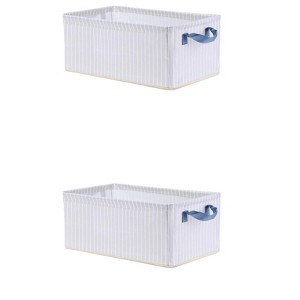 REGALWOVEN Shelves Closet Sturdy Collapsible Storage Basket Bin with Handles 1 Pc - 1 of 4
