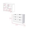 NicBex 6 Drawer Dresser for Bedroom,Modern Style Drawers with Concave Handle,Dressers for Kids Room,Living Room,Entry and Hallway - 3 of 4