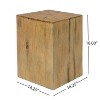 Grungis 33.75"H Square-Column End Tables for Patio,Wood-Like Distressed Finish and Mix with Different Heights for Outdoor and Indoor Use - 2 of 4