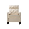 DOMETOUR 26 Inch Velvet Upholstered Rocking Chair, Nursery Rocking Chair Armchair with Side Pocket for Living Room/Baby Room/Bedroom - 2 of 4