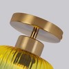 Parrot Uncle 6" Modern 1-Light Brass Semi-Flush Mount Ceiling Light - 4 of 4