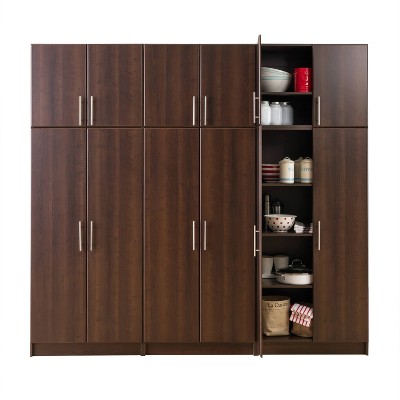 Espresso Freestanding Cabinet with Adjustable Shelving