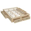 TIRAMISUBEST Full/Queen Size Platform Bed with 6 Storage Drawers on 3 Sides, Modern Storage Bed Frame with Slats Support for Bedroom - 3 of 4