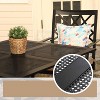 37"x37" Square Dining Table - Black - Captiva Designs: Weather-Resistant Steel, Seats 4, Patio Furniture - 2 of 4
