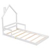 House-Shaped Headboard Floor Bed with Handrails ,slats - 4 of 4