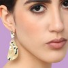 SOHI Women's Dented Drop Earrings - 3 of 3