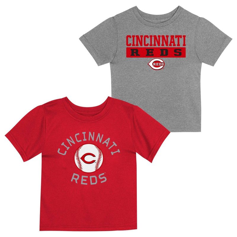 MLB Cincinnati Reds Toddler Boys&#39; 2pk T-Shirt, 1 of 4