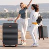 Whisen 5-Piece ABS Luggage Set with 3 Different Size Front Opening Suitcases and 2 Toiletry Bags, USB Port, Cup Holder, TSA Lock - 2 of 4